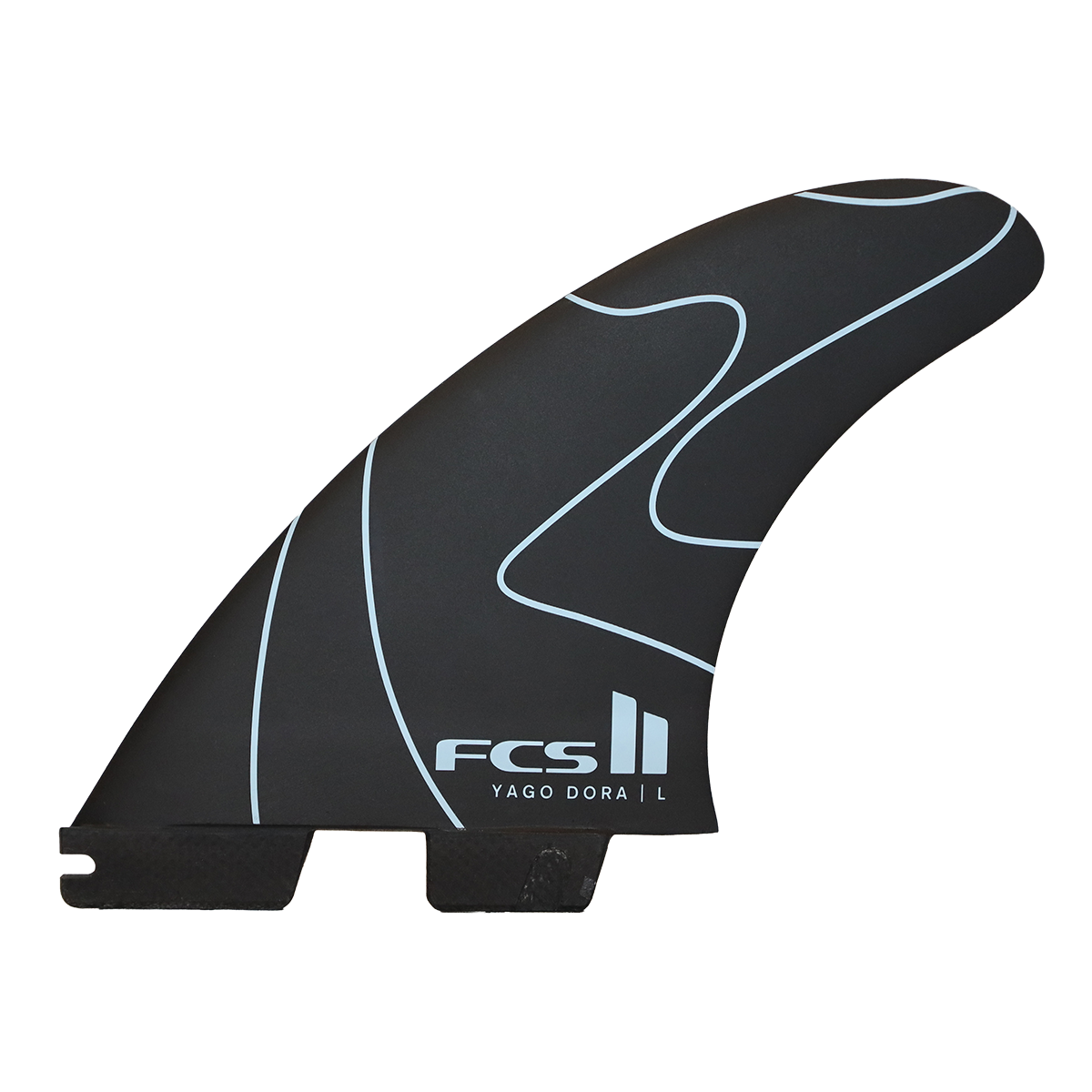 Ensemble de trois ailerons FCS II Yago Dora Signature pour planche de surf