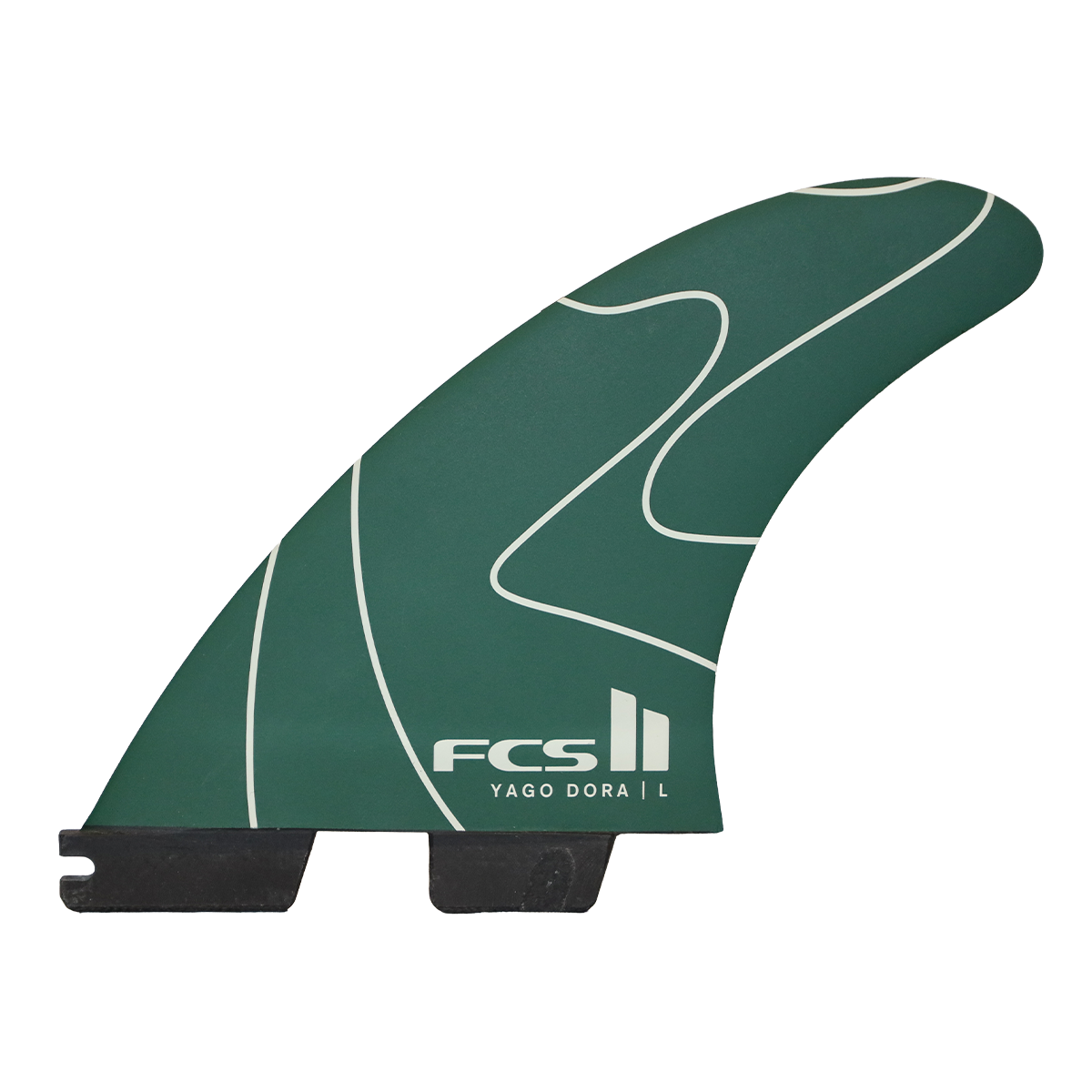 Ensemble de trois ailerons FCS II Yago Dora Signature pour planche de surf